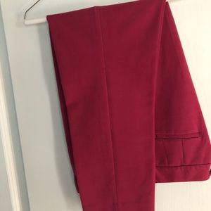 WHBM magenta slim ankle pants size 10